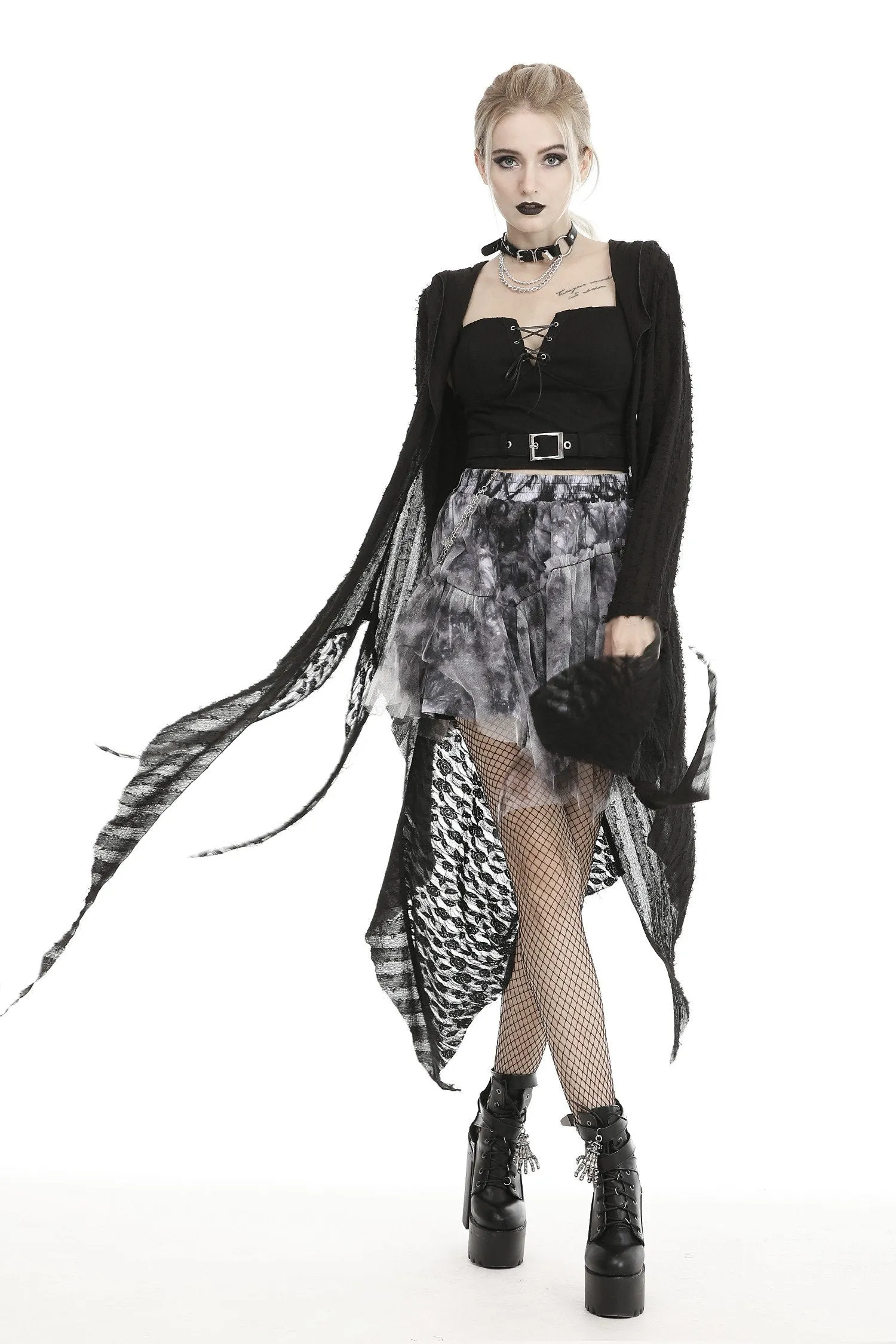 Punk shredded cardigan thin coat JW214