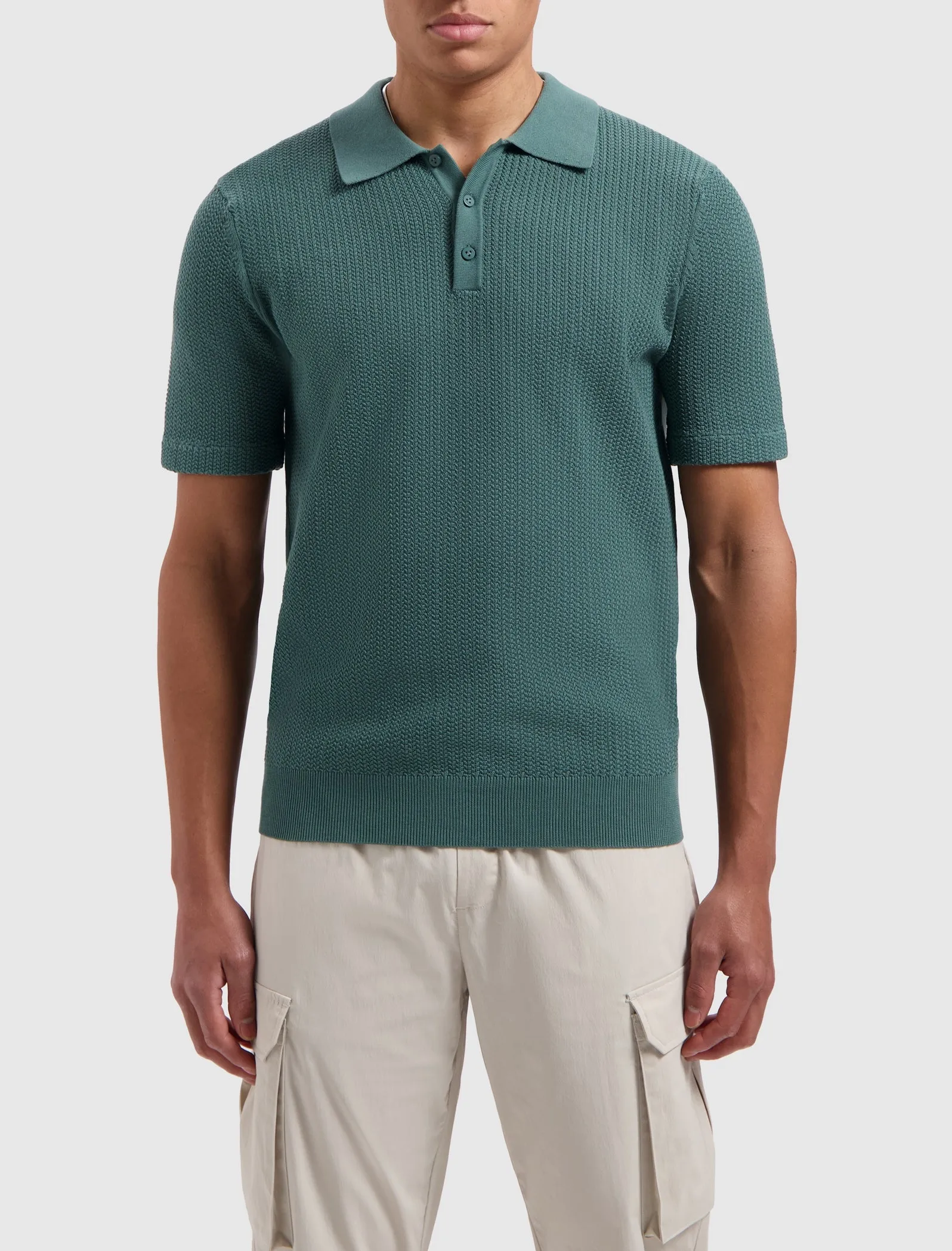 Pure Path Structure Knitwear Polo