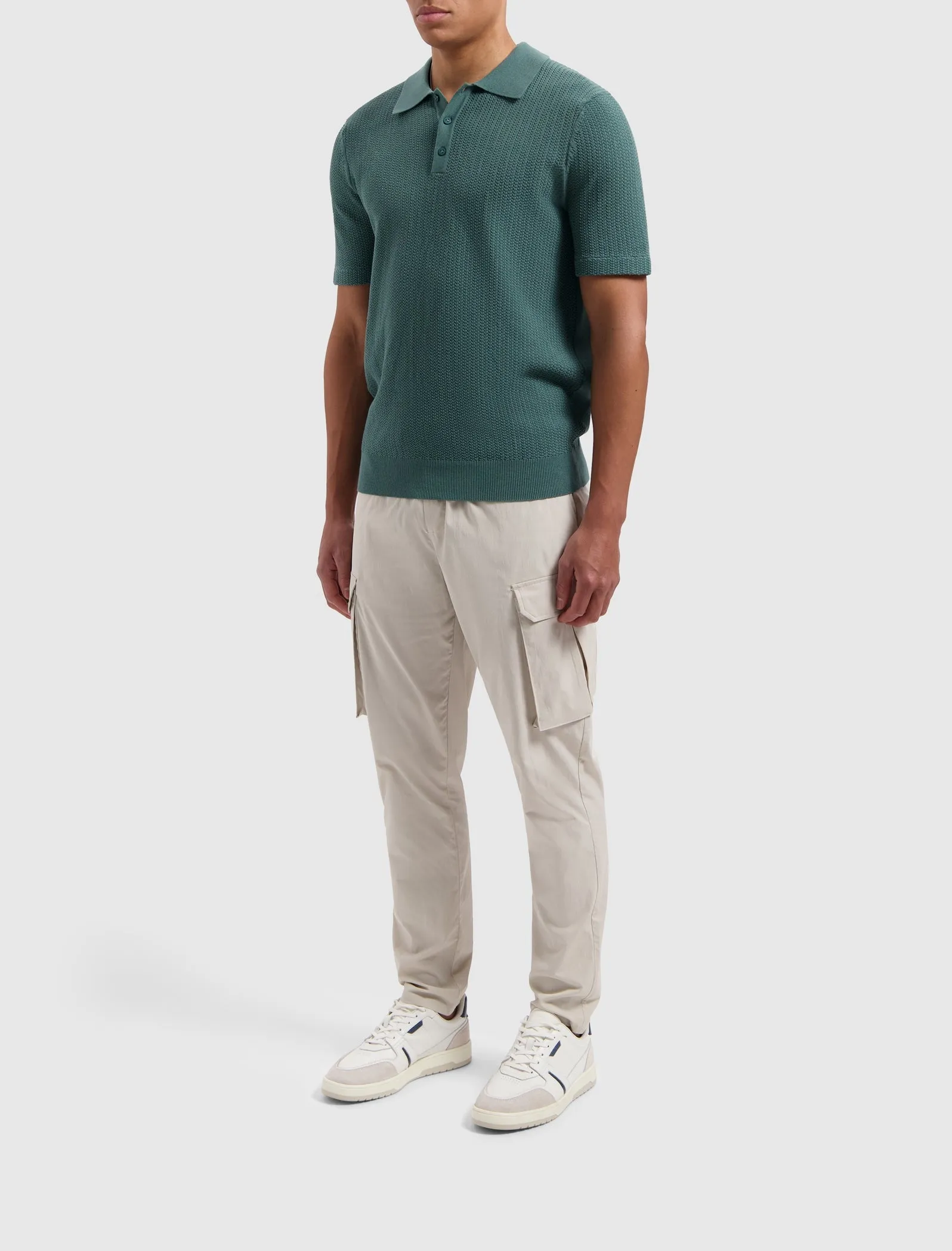 Pure Path Structure Knitwear Polo