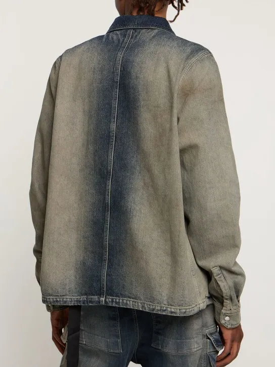 Rick Owens DRKSHDW   Gradient denim jacket 