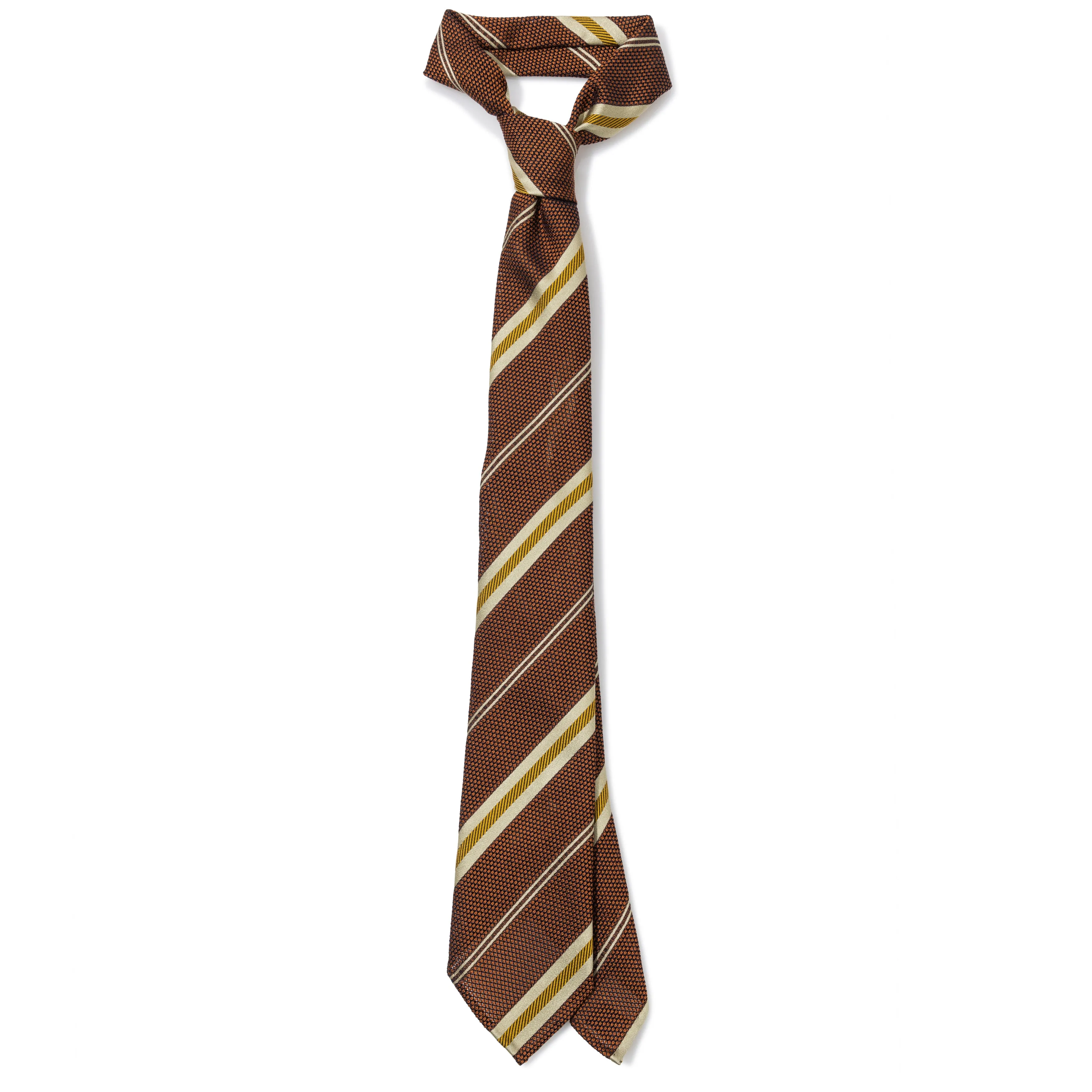 Silk Grenadine Stripe Seven-fold Tie