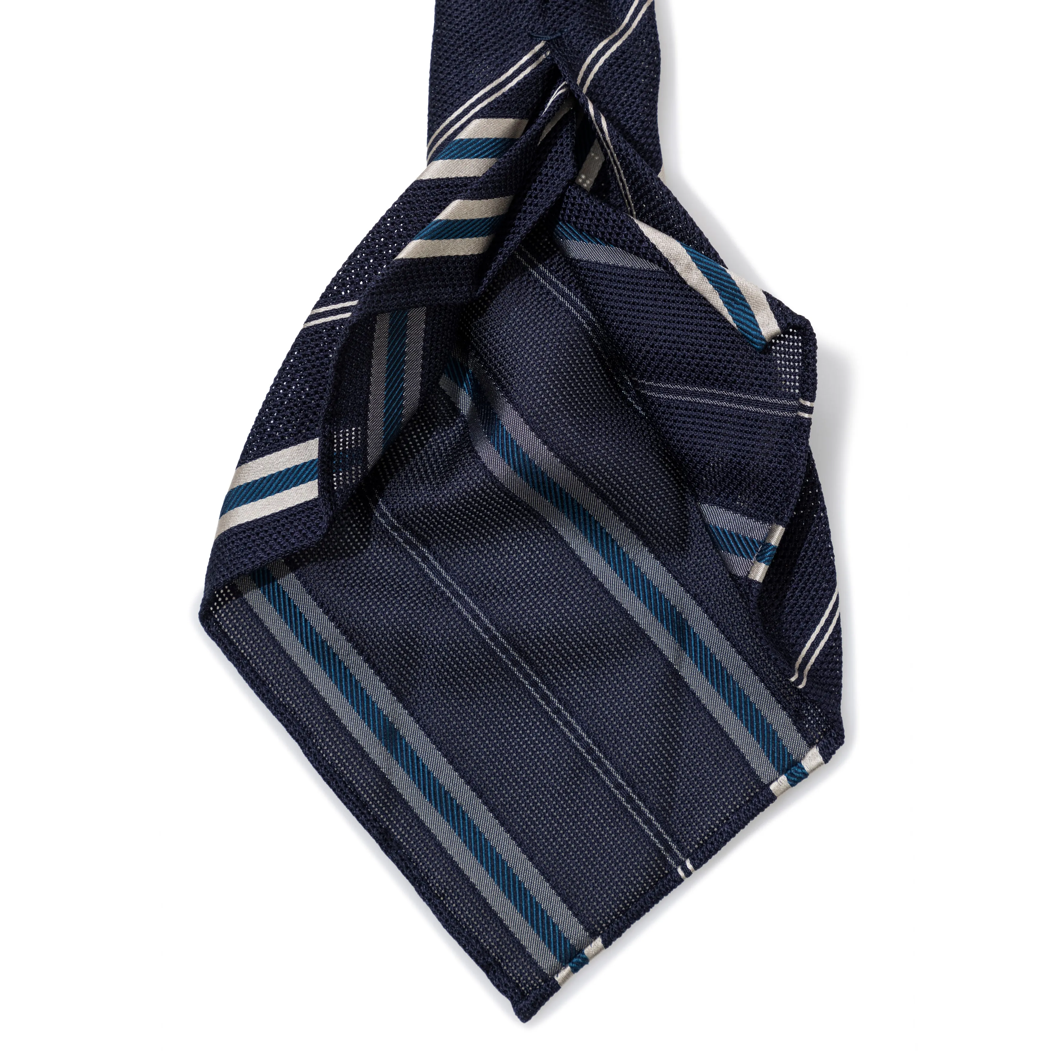 Silk Grenadine Stripe Seven-fold Tie