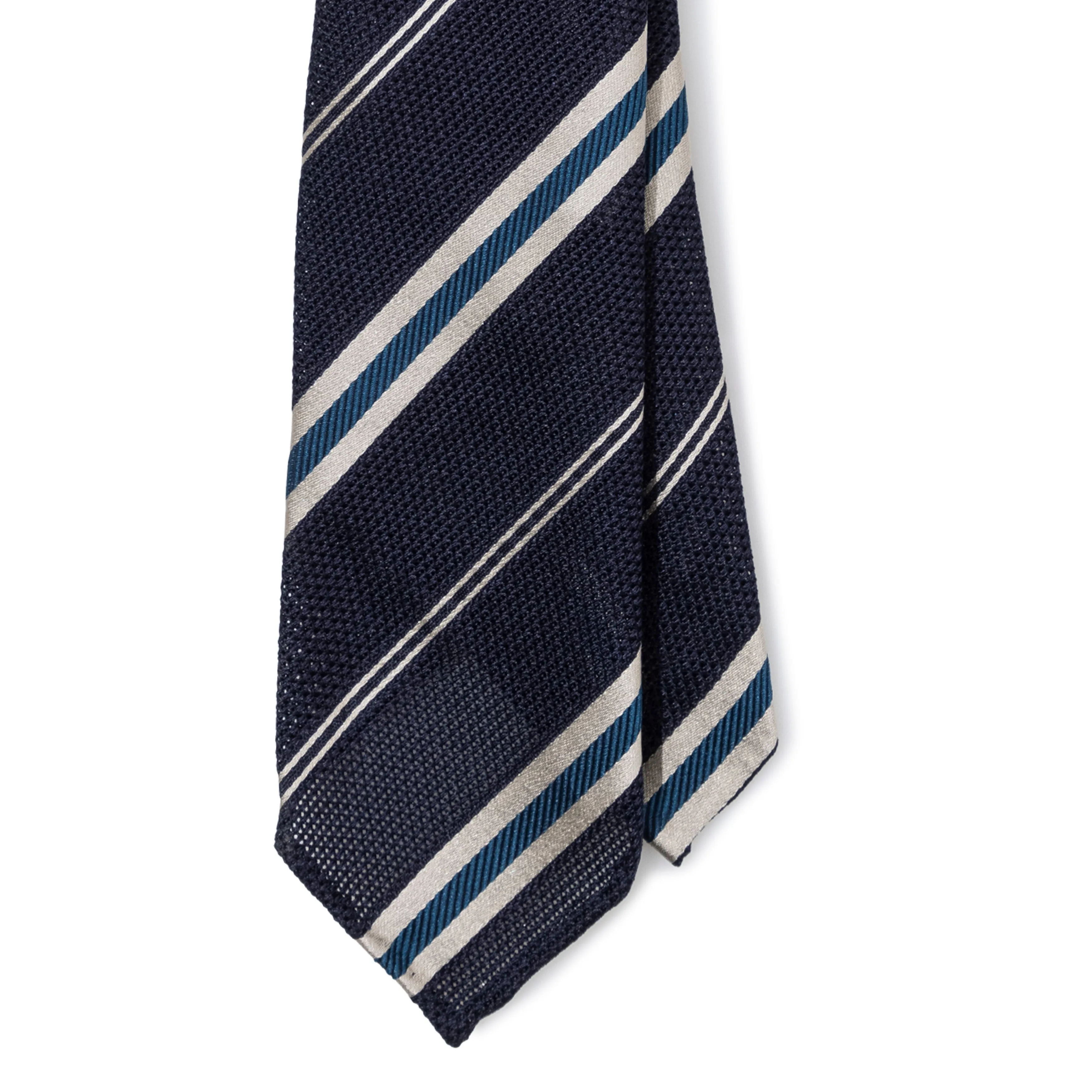 Silk Grenadine Stripe Seven-fold Tie