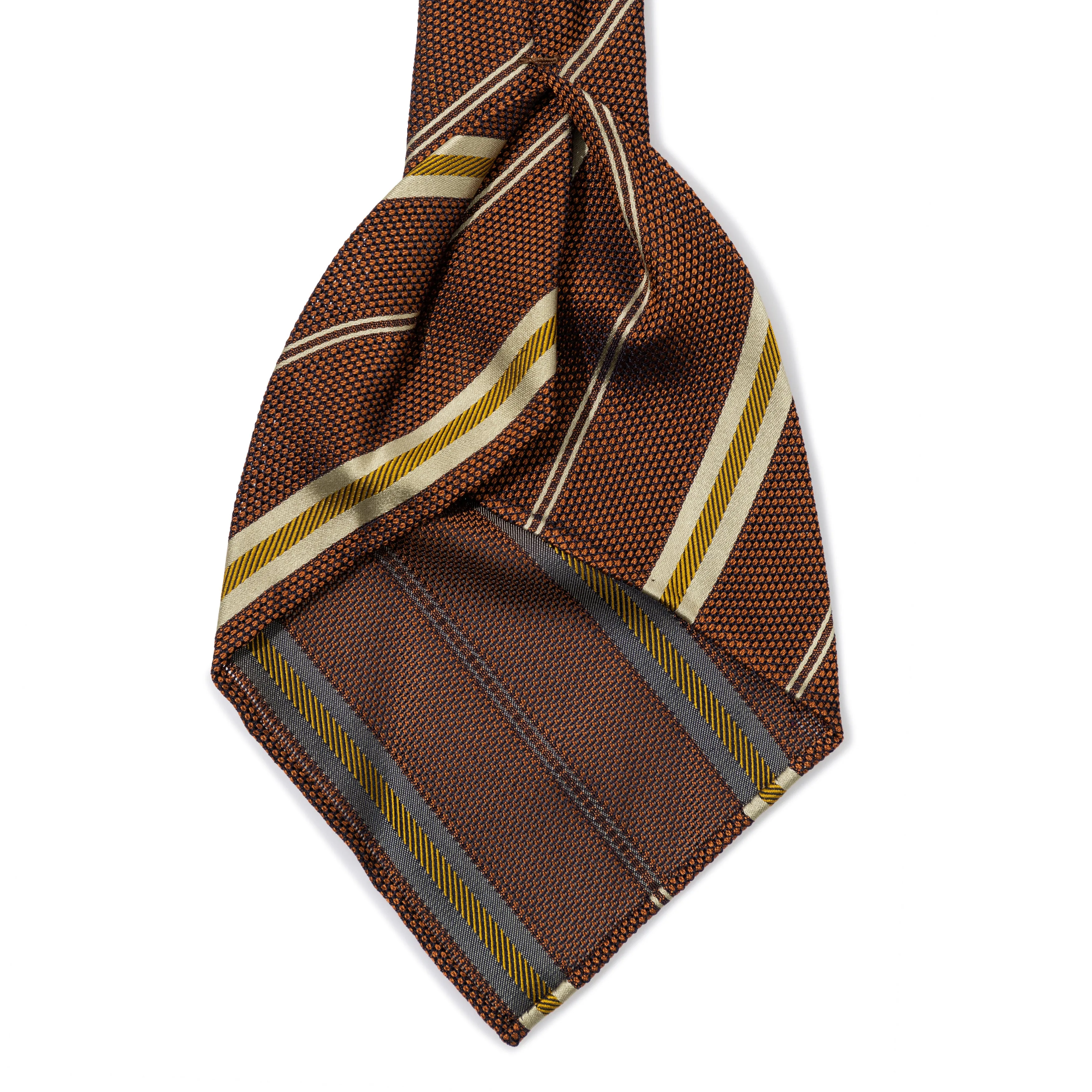 Silk Grenadine Stripe Seven-fold Tie