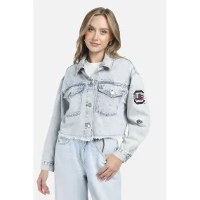 SOUTH CAROLINA GAMECOCKS LADIES DENIM JACKET WITH SCRIPT BACK