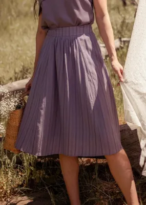 Srey Banana A-line Midi Skirt in Purple