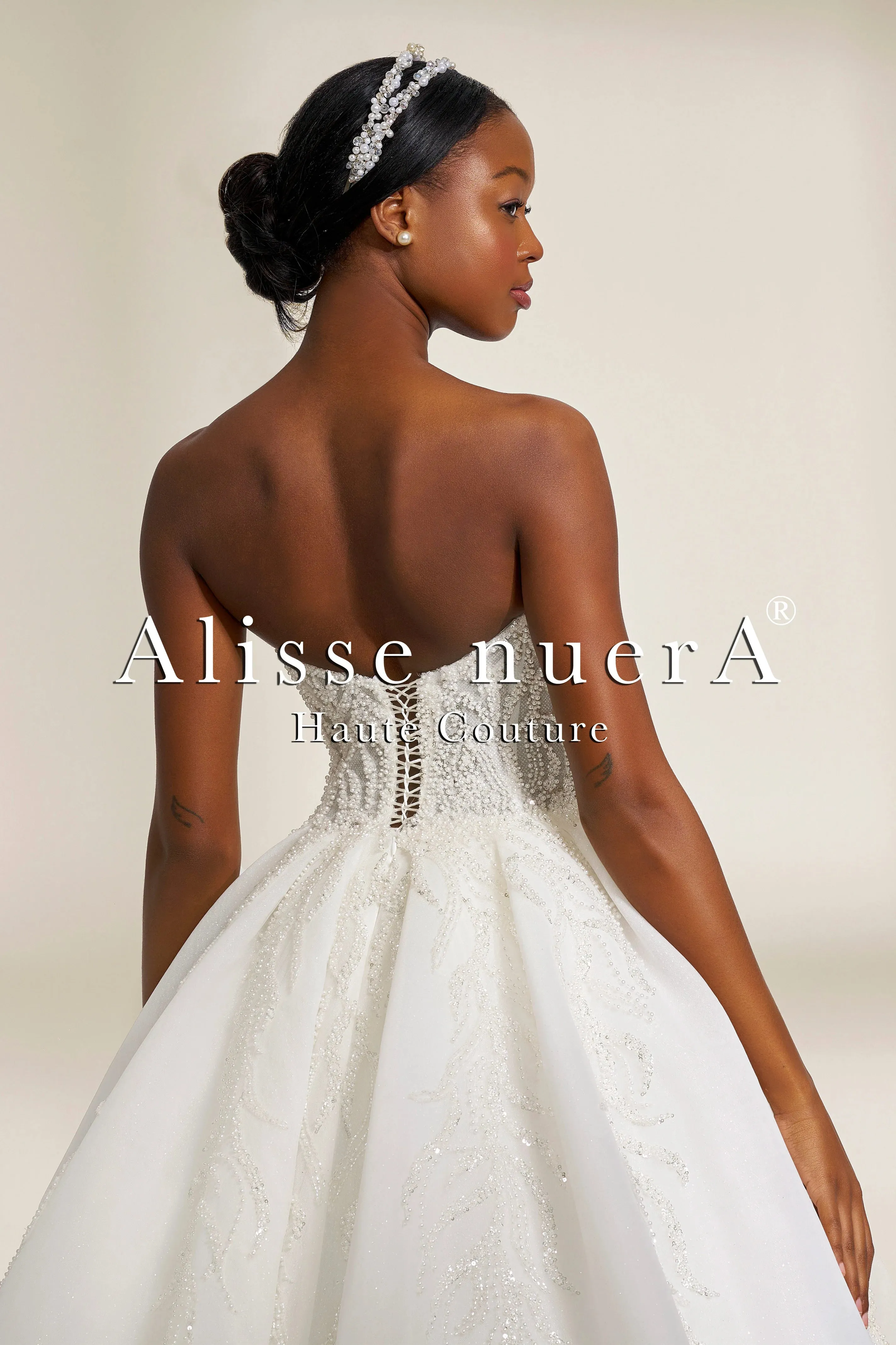 Strapless Sweetheart A-Line Wedding Dress with Long Train