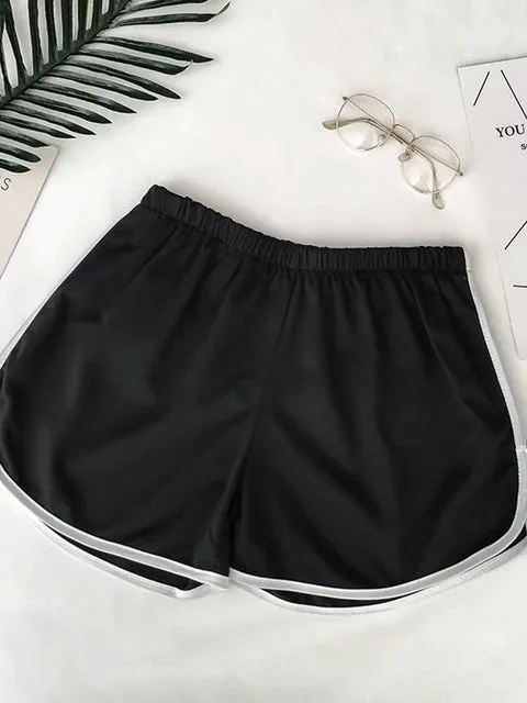 Striped Sports Shorts for Women