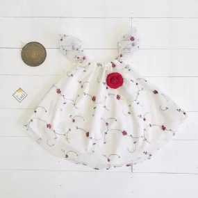 Sunflower Dress in Rose Vine Tulle