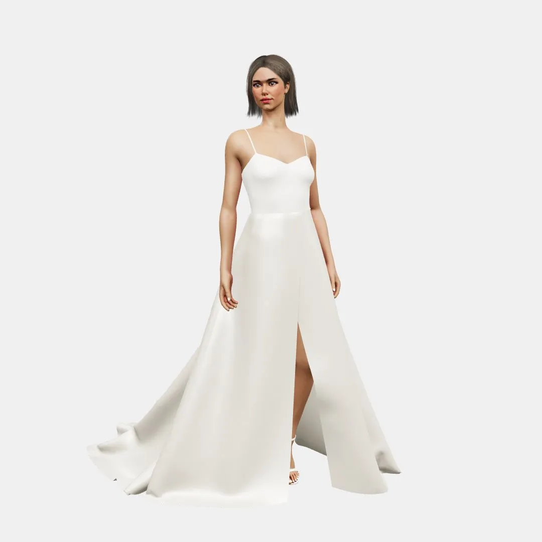 Sweatheart   A-line wrapped
