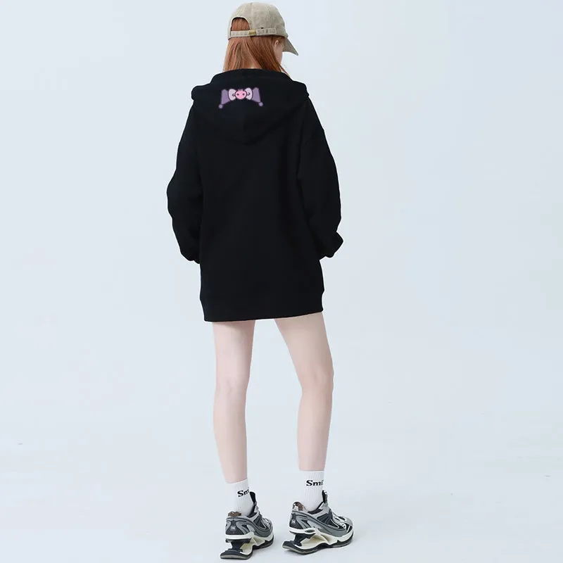 Sweet Japanese Sanrio Kuromi Printed Hooded Coat