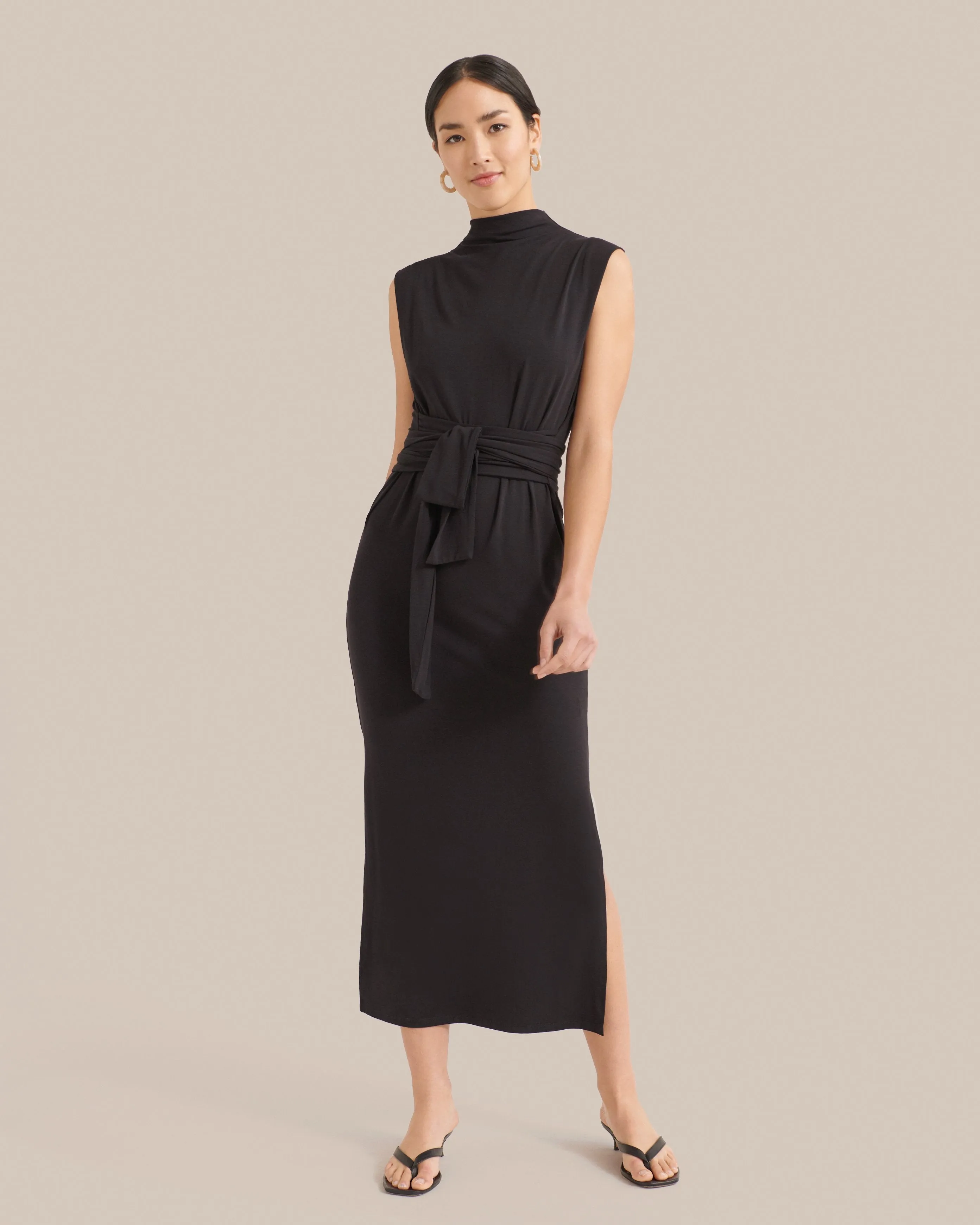 Teagan Sleeveless Tie-Front Dress
