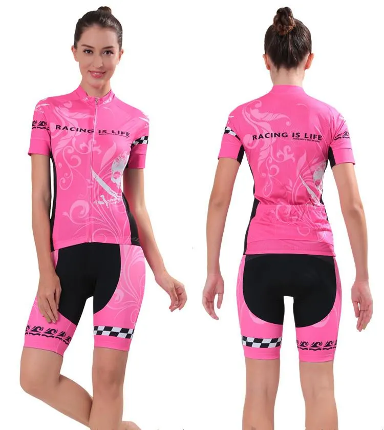 Tropical Racing Red Short Sleeve Cycling Jersey Set