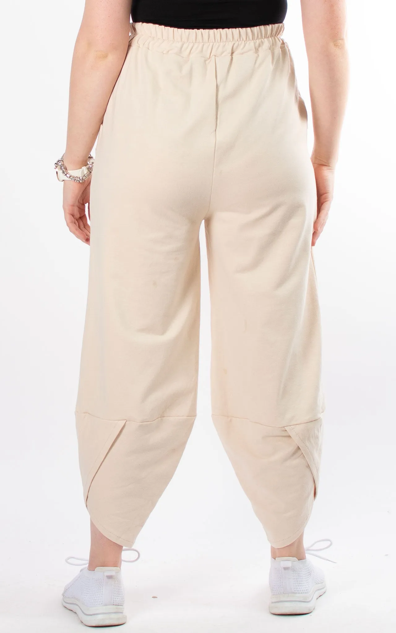 Wide Leg Pocket Joggers | Beige