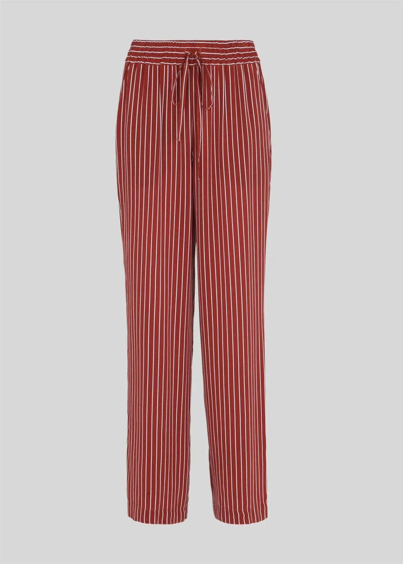 Wide leg stripe trousers