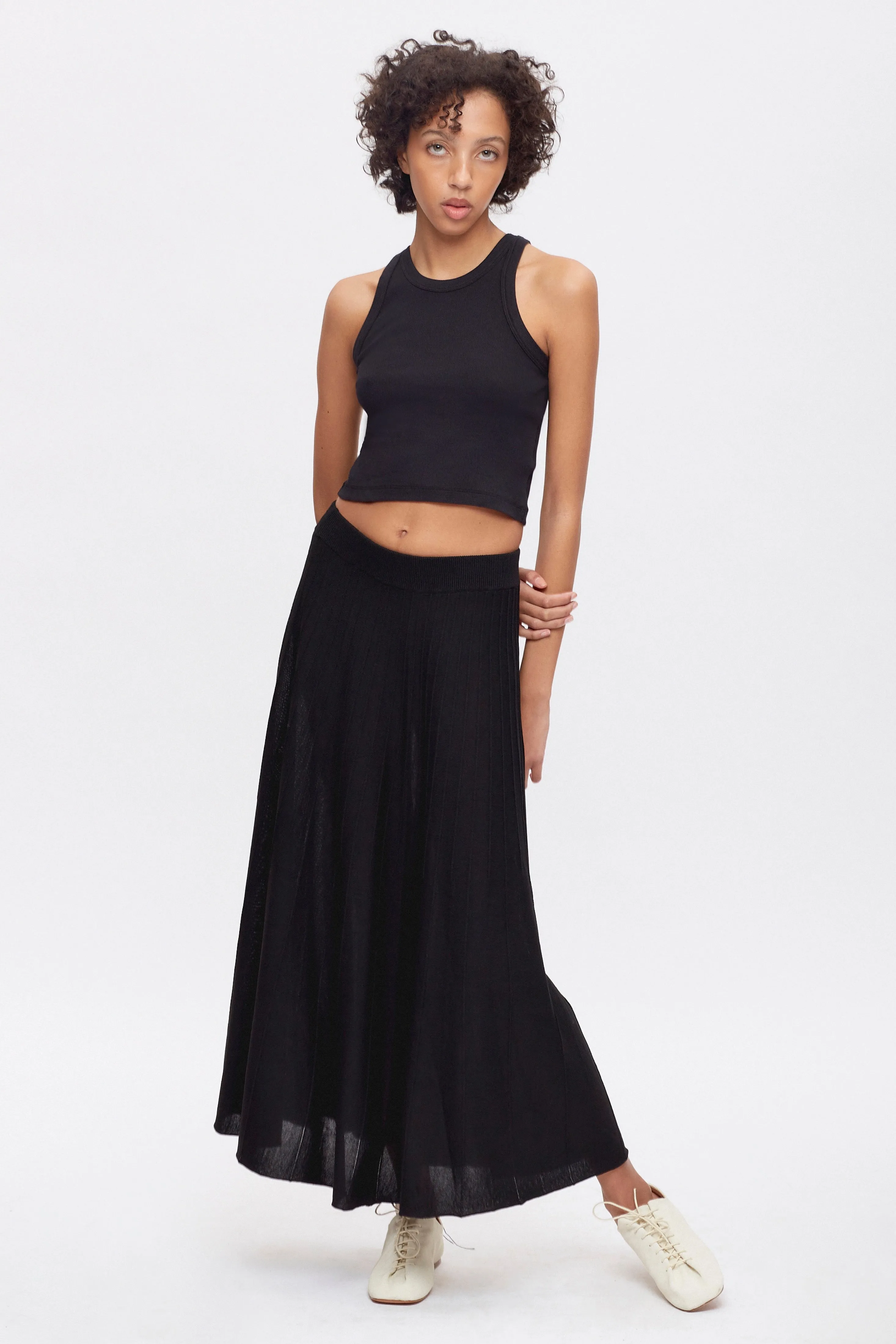Women's Gezira Knit Skirt in Black